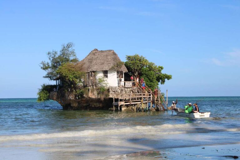 The Rock Restaurant Zanzibar: unique dining on a coral rock in the Indian Ocean.